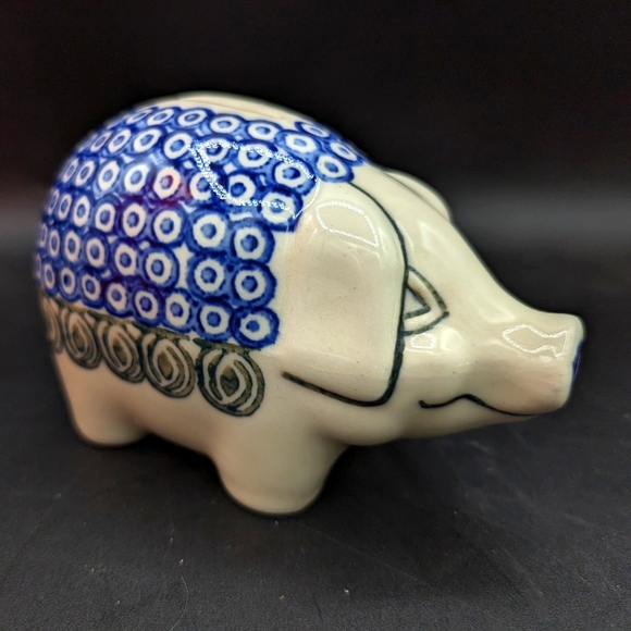 HANDMADE CERAMIKA ARTSTYCZNA Other - HANDMADE CERAMIKA ARTSTYCZNA Collectible Polish Pottery Decorative Piggy Bank